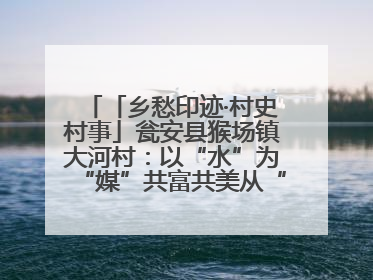 「乡愁印迹·村史村事」瓮安县猴场镇大河村：以“水”为“媒”共富共美从“河”而来