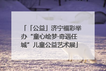 「公益」济宁福彩举办“童心绘梦·奇遇任城”儿童公益艺术展