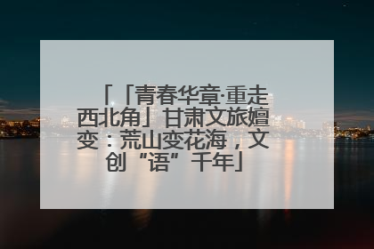 「青春华章·重走西北角」甘肃文旅嬗变：荒山变花海，文创“语”千年