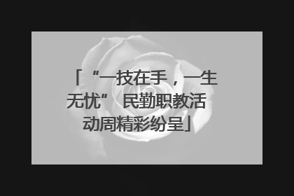 “一技在手，一生无忧” 民勤职教活动周精彩纷呈
