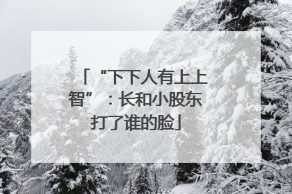 “下下人有上上智”：长和小股东打了谁的脸