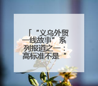 “义乌外贸一线故事”系列报道之一：高标准不是“没苦硬吃”