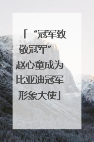 “冠军致敬冠军” 赵心童成为比亚迪冠军形象大使