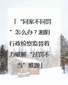 “同案不同罚”怎么办？湘阴行政检察监督着力破解“过罚不当”难题