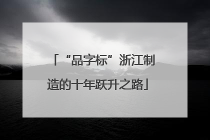 “品字标”浙江制造的十年跃升之路