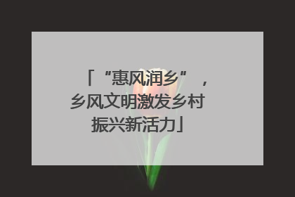 “惠风润乡”，乡风文明激发乡村振兴新活力