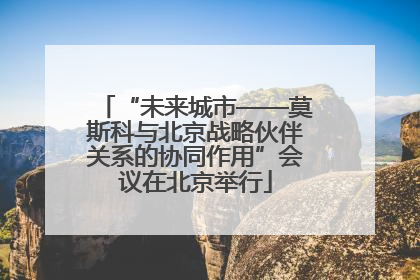 “未来城市——莫斯科与北京战略伙伴关系的协同作用”会议在北京举行