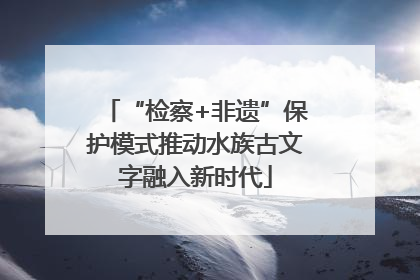 “检察+非遗”保护模式推动水族古文字融入新时代