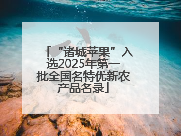 “诸城苹果”入选2025年第一批全国名特优新农产品名录