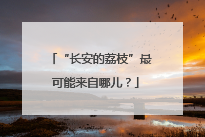 “长安的荔枝”最可能来自哪儿？