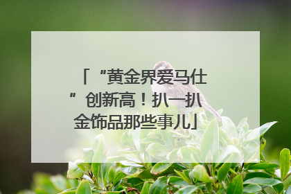 “黄金界爱马仕”创新高！扒一扒金饰品那些事儿