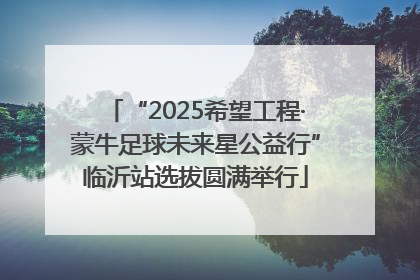 “2025希望工程·蒙牛足球未来星公益行”临沂站选拔圆满举行