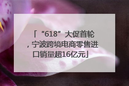 “618”大促首轮，宁波跨境电商零售进口销量超16亿元