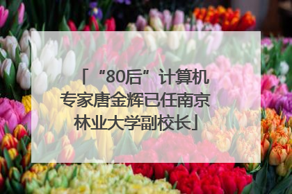 “80后”计算机专家唐金辉已任南京林业大学副校长