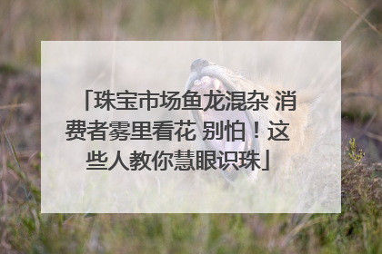 珠宝市场鱼龙混杂 消费者雾里看花 别怕！这些人教你慧眼识珠