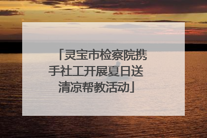 灵宝市检察院携手社工开展夏日送清凉帮教活动