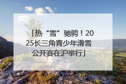热“雪”驰骋！2025长三角青少年滑雪公开赛在沪举行