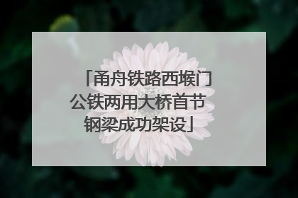 甬舟铁路西堠门公铁两用大桥首节钢梁成功架设