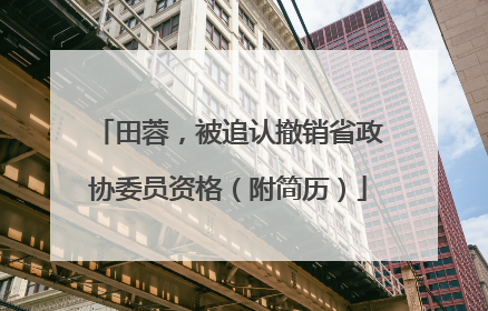 田蓉，被追认撤销省政协委员资格（附简历）