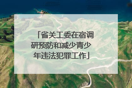 省关工委在宿调研预防和减少青少年违法犯罪工作