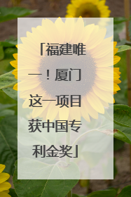 福建唯一！厦门这一项目获中国专利金奖