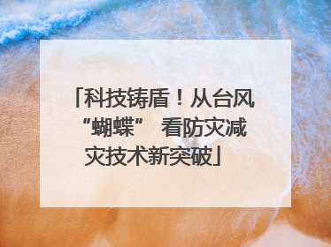 科技铸盾！从台风“蝴蝶” 看防灾减灾技术新突破