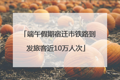 端午假期宿迁市铁路到发旅客近10万人次