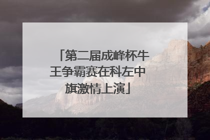 第二届成峰杯牛王争霸赛在科左中旗激情上演