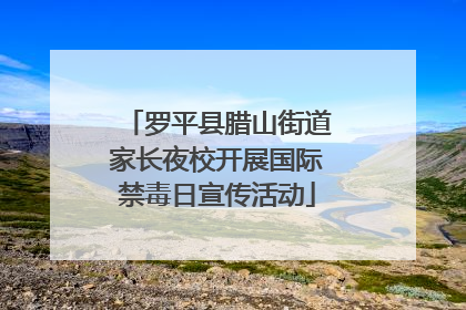 罗平县腊山街道家长夜校开展国际禁毒日宣传活动