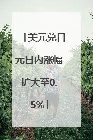 美元兑日元日内涨幅扩大至0.5%