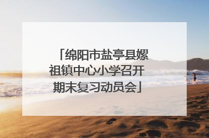 绵阳市盐亭县嫘祖镇中心小学召开期末复习动员会