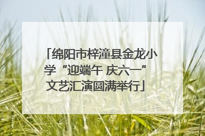 绵阳市梓潼县金龙小学“迎端午 庆六一”文艺汇演圆满举行