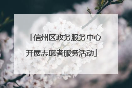 信州区政务服务中心开展志愿者服务活动