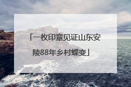 一枚印章见证山东安陵88年乡村蝶变