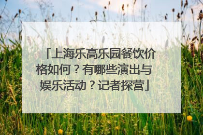 上海乐高乐园餐饮价格如何？有哪些演出与娱乐活动？记者探营