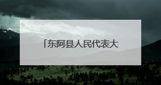 东阿县人民代表大会常务委员会公告