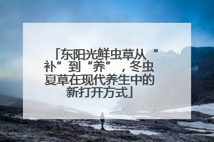 东阳光鲜虫草从“补”到“养”，冬虫夏草在现代养生中的新打开方式