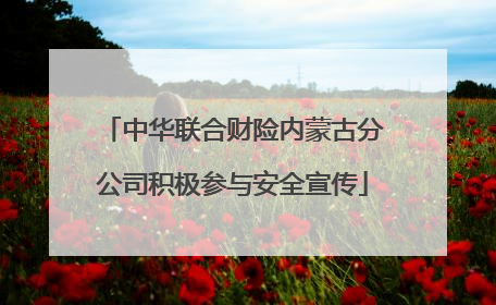 中华联合财险内蒙古分公司积极参与安全宣传
