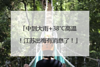 中到大雨+38℃高温！江苏出梅有消息了！
