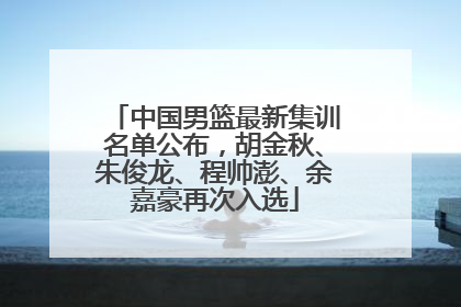 中国男篮最新集训名单公布，胡金秋、朱俊龙、程帅澎、余嘉豪再次入选