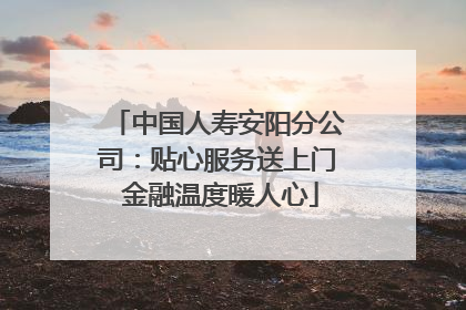 中国人寿安阳分公司：贴心服务送上门 金融温度暖人心