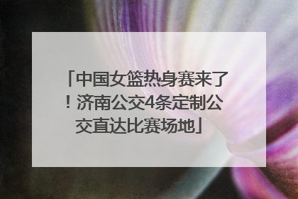 中国女篮热身赛来了！济南公交4条定制公交直达比赛场地