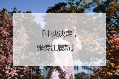 中央决定，张传江履新