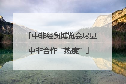 中非经贸博览会尽显中非合作“热度”