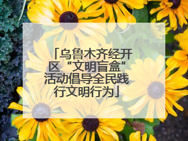 乌鲁木齐经开区“文明盲盒”活动倡导全民践行文明行为
