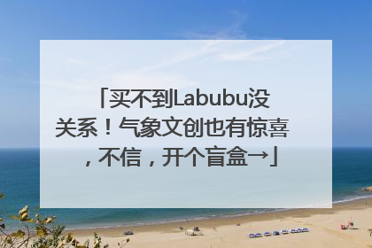买不到Labubu没关系！气象文创也有惊喜，不信，开个盲盒→