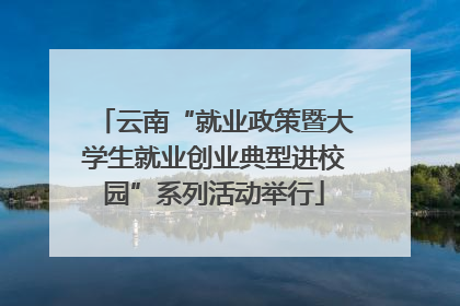 云南“就业政策暨大学生就业创业典型进校园”系列活动举行