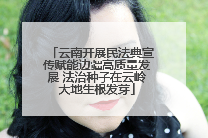 云南开展民法典宣传赋能边疆高质量发展 法治种子在云岭大地生根发芽