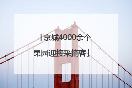 京城4000余个果园迎接采摘客