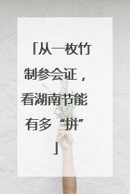 从一枚竹制参会证，看湖南节能有多“拼”